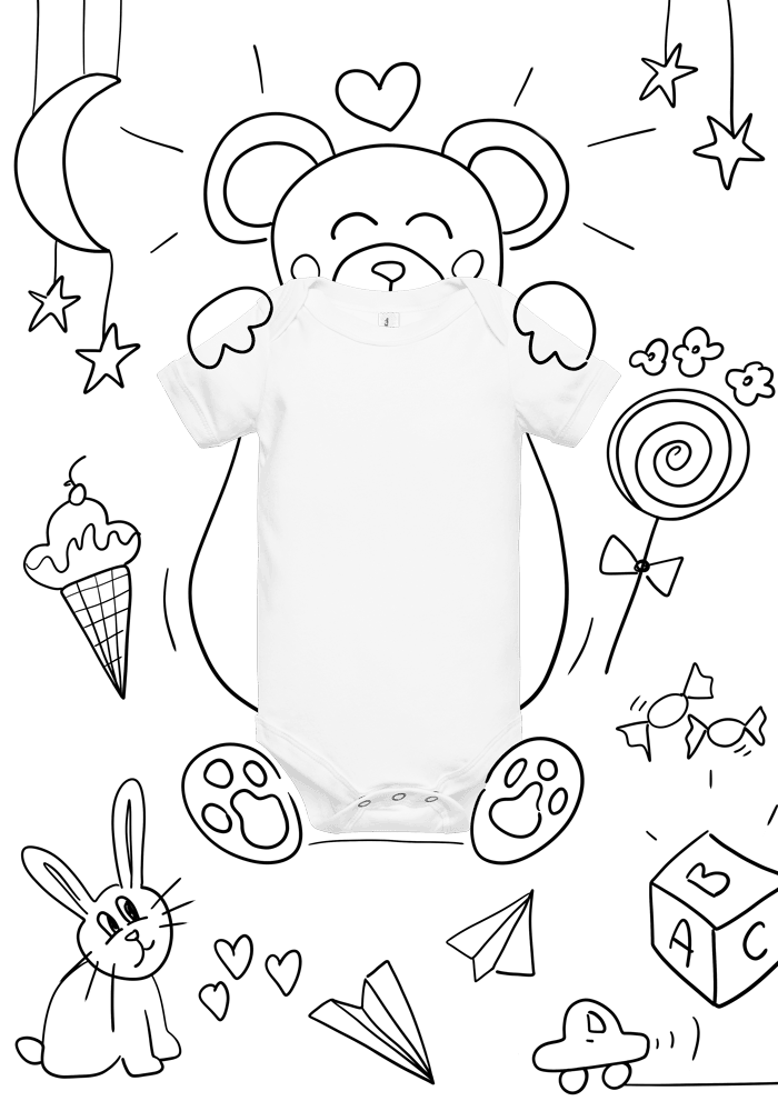 Baby Short Sleeve One Piece | Bella + Canvas 100B main 5