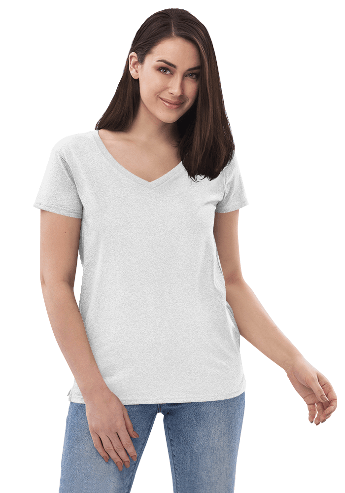 White v neck 2024 t shirt for women