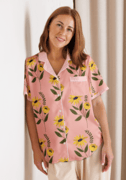 All-Over Print Women's Short Sleeve Pajama Top thumbnail 1