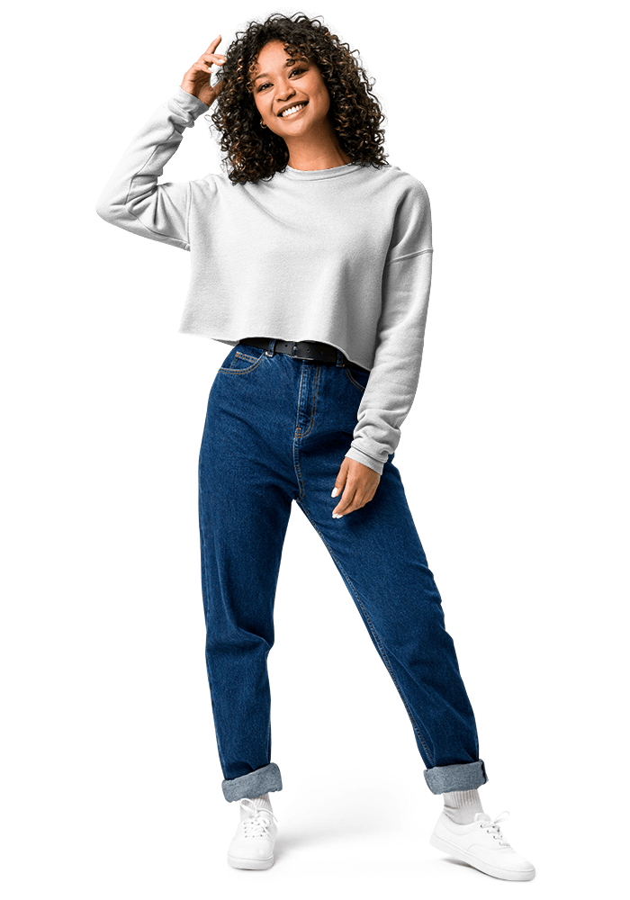 Women's Cropped Sweatshirt - Bella + Canvas 7503