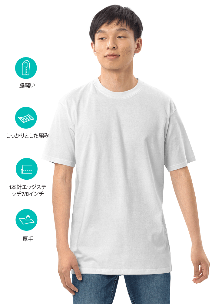 メンズ プレミアム厚手tシャツ Cotton Heritage Mc1086 Printful