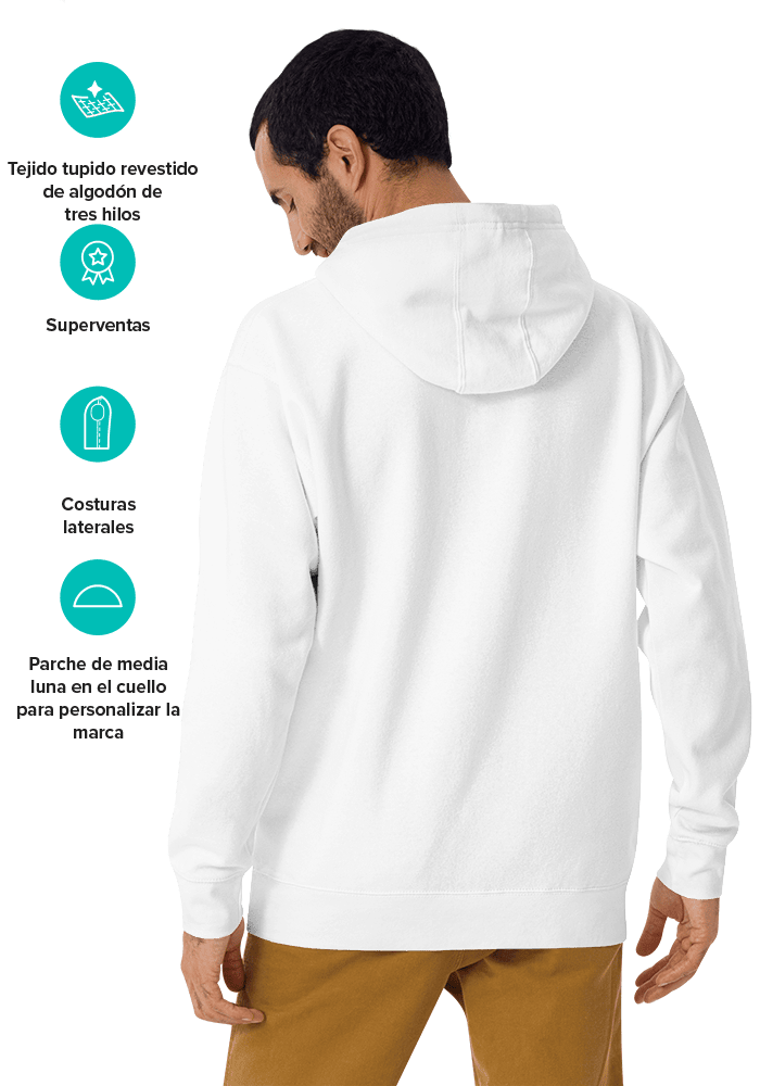 Sudadera Premium con Capucha Unisex - Cotton Heritage M2580 | Printful