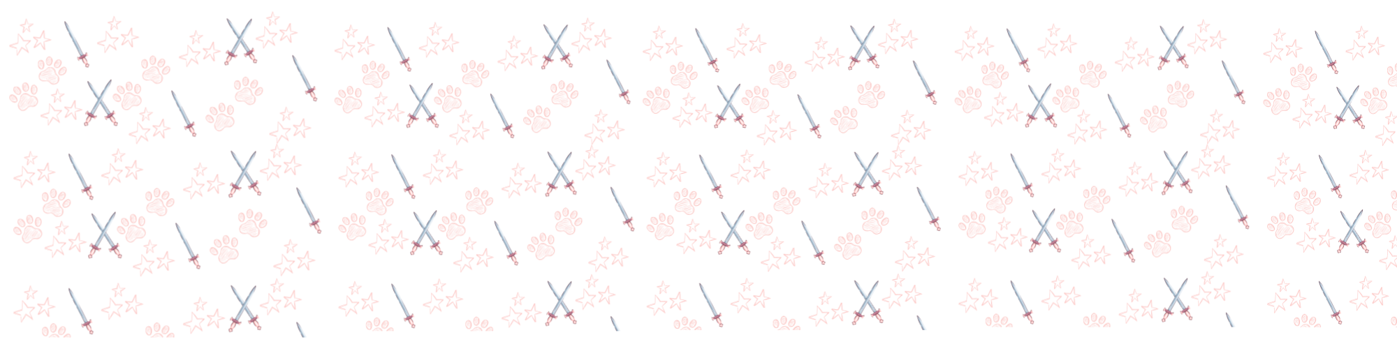 Paws and Swords White Scrunchy 3