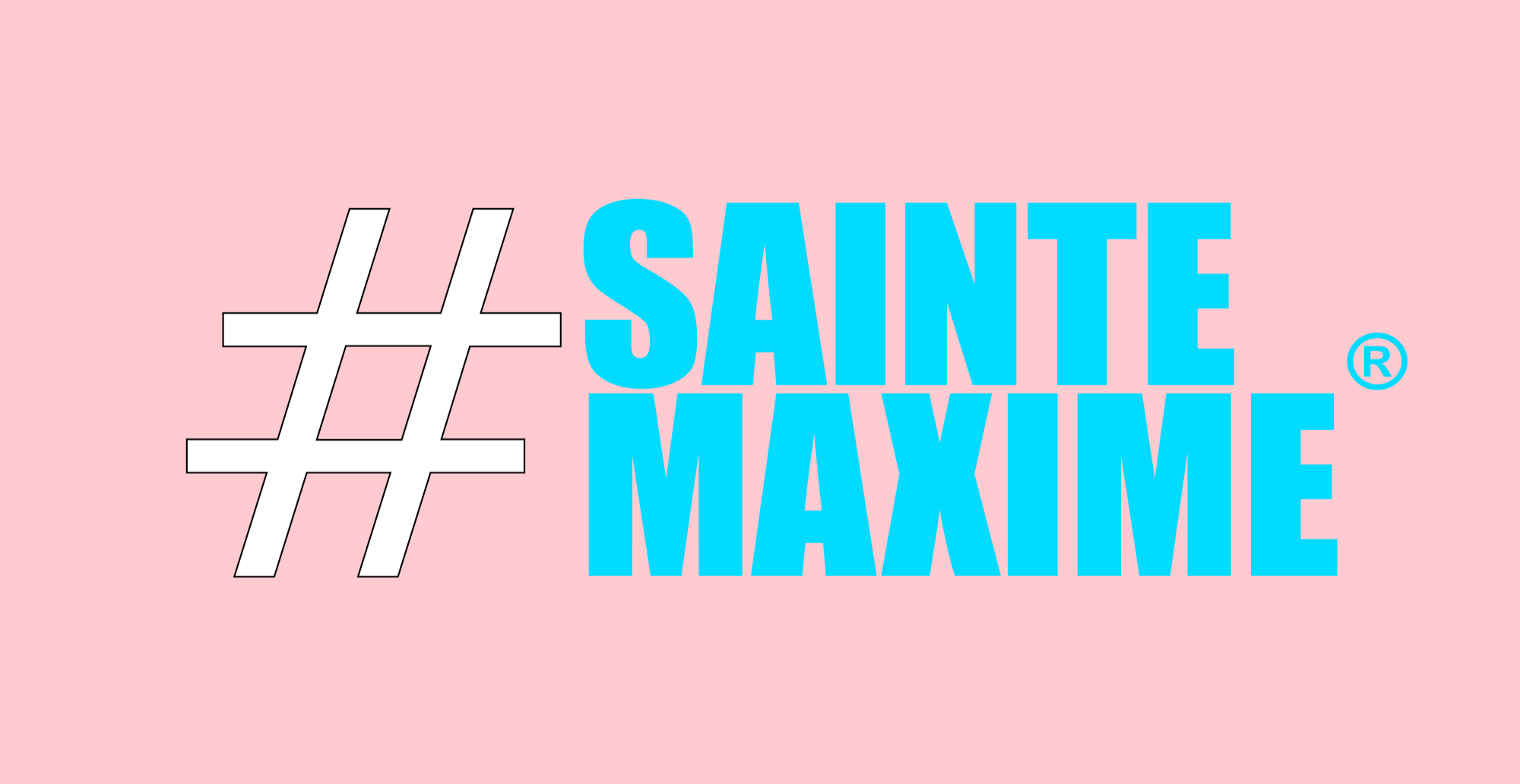 Serviette de plage Rose #SAINTEMAXIME Logo 2025 - vue 2