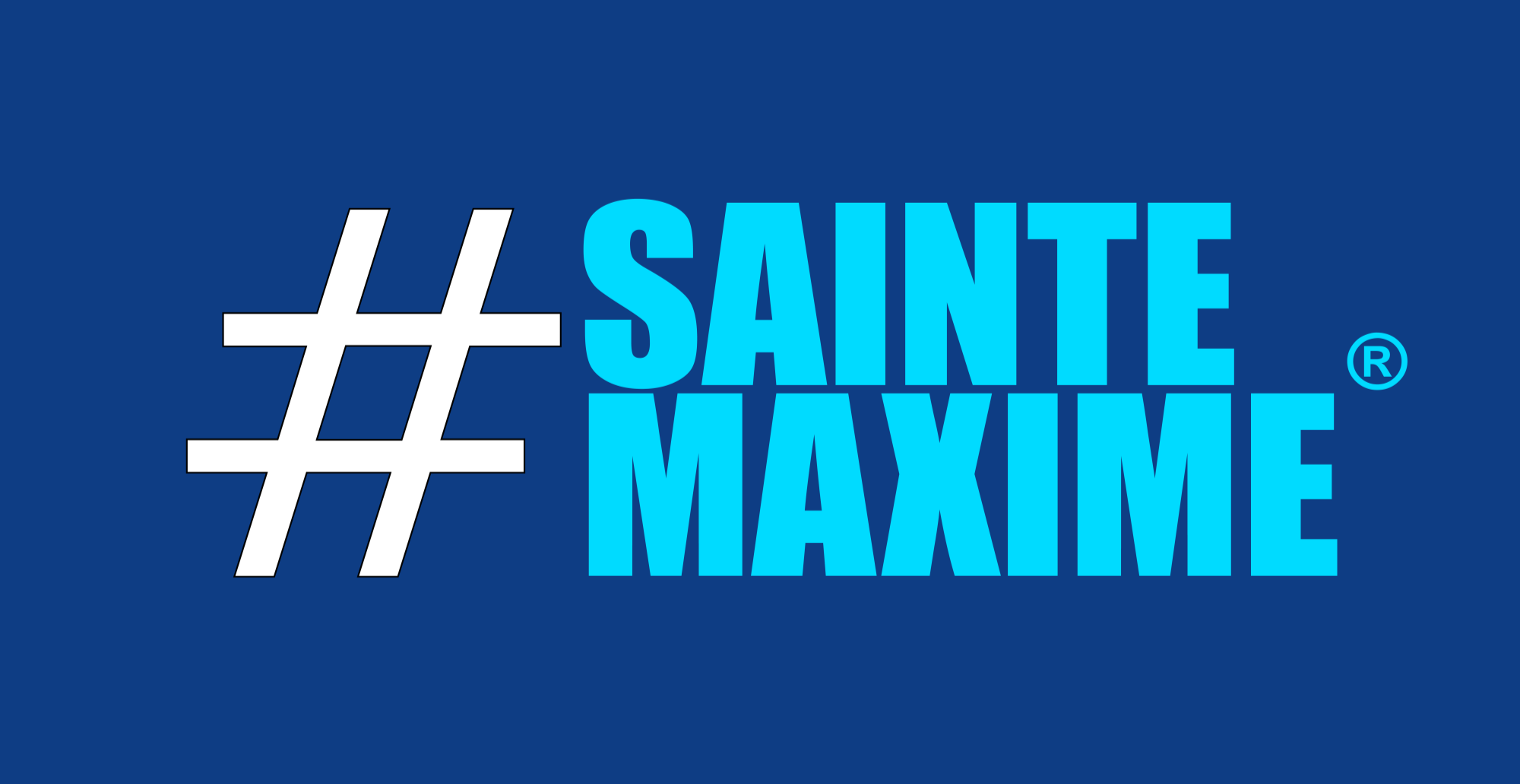 Serviette de plage Bleue #SAINTEMAXIME Logo 2025 - vue 2