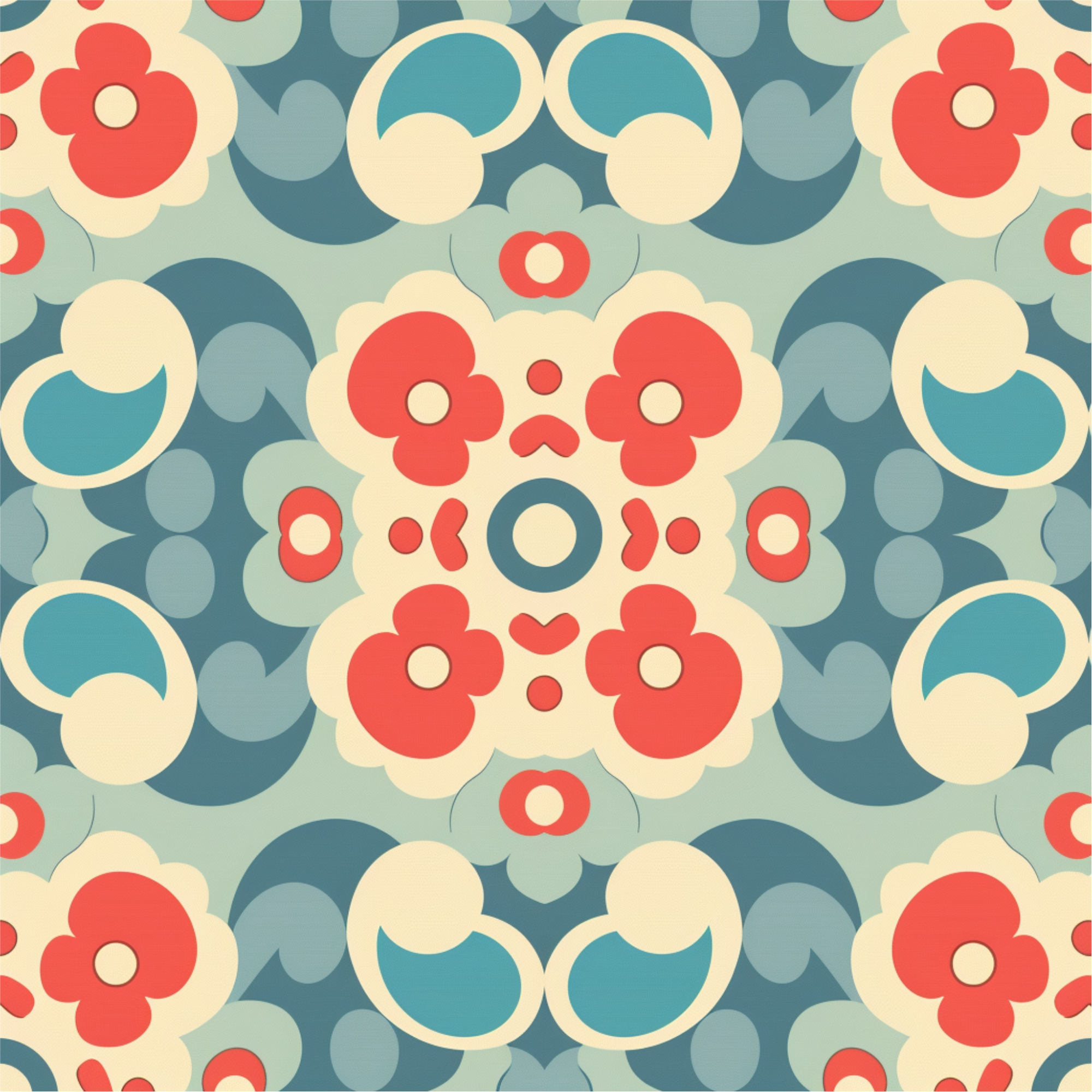 Funky Blue, Red, and Vanilla Dream Women’s slip-on canvas shoes