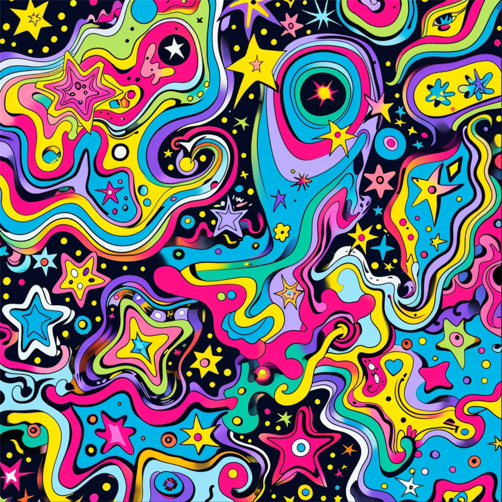 Stargaze. - Black and Spacey Women’s high top canvas shoes