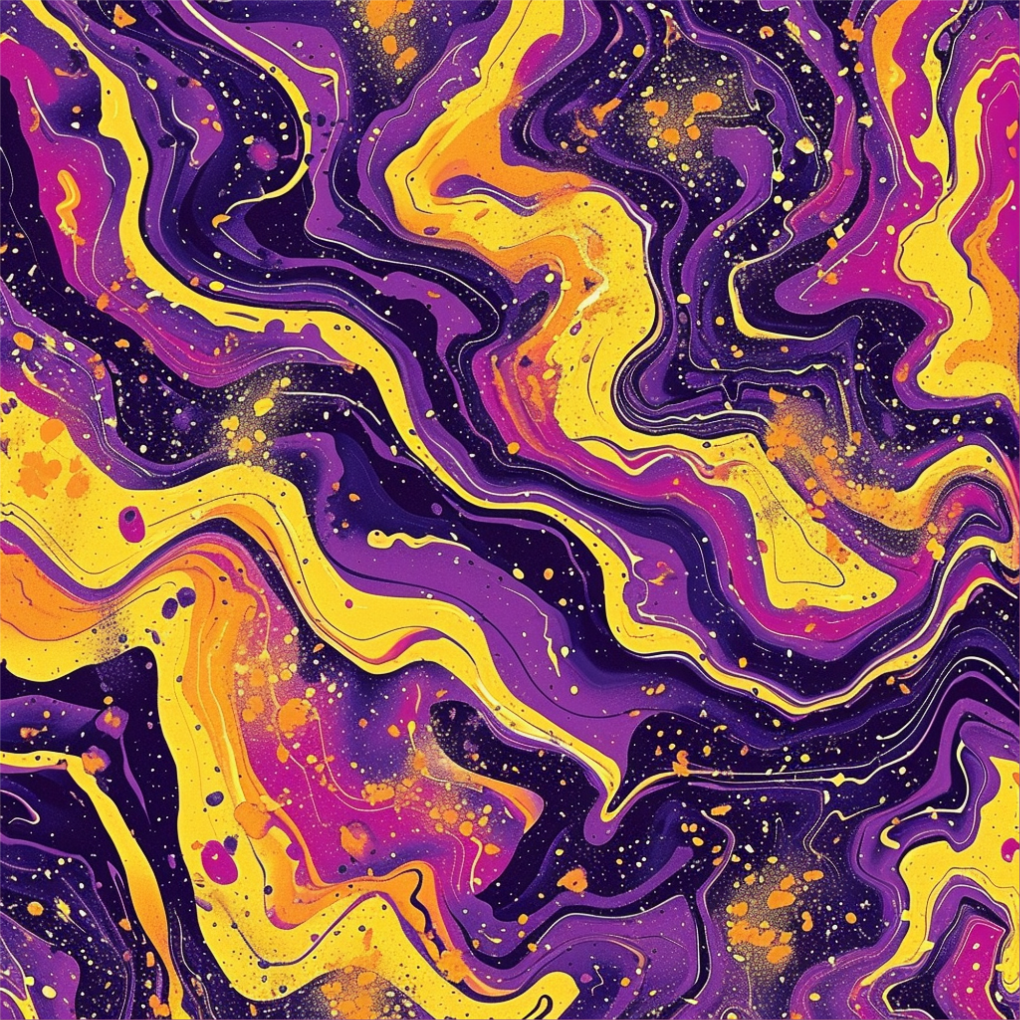 Purple & Yellow Space Masters Men’s high top canvas shoes