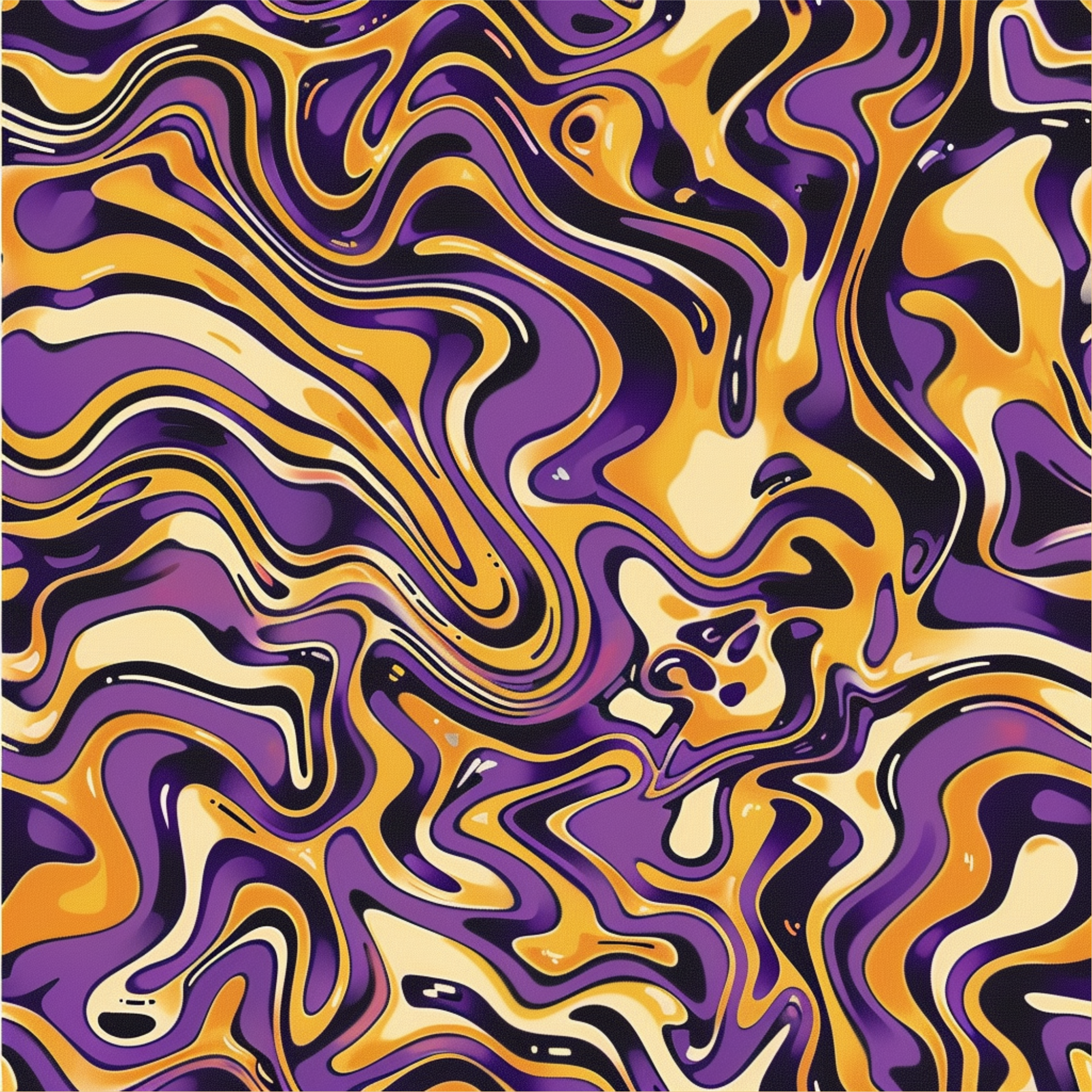 Purple & Gold Los Angeles Swivels Women’s high top canvas shoes