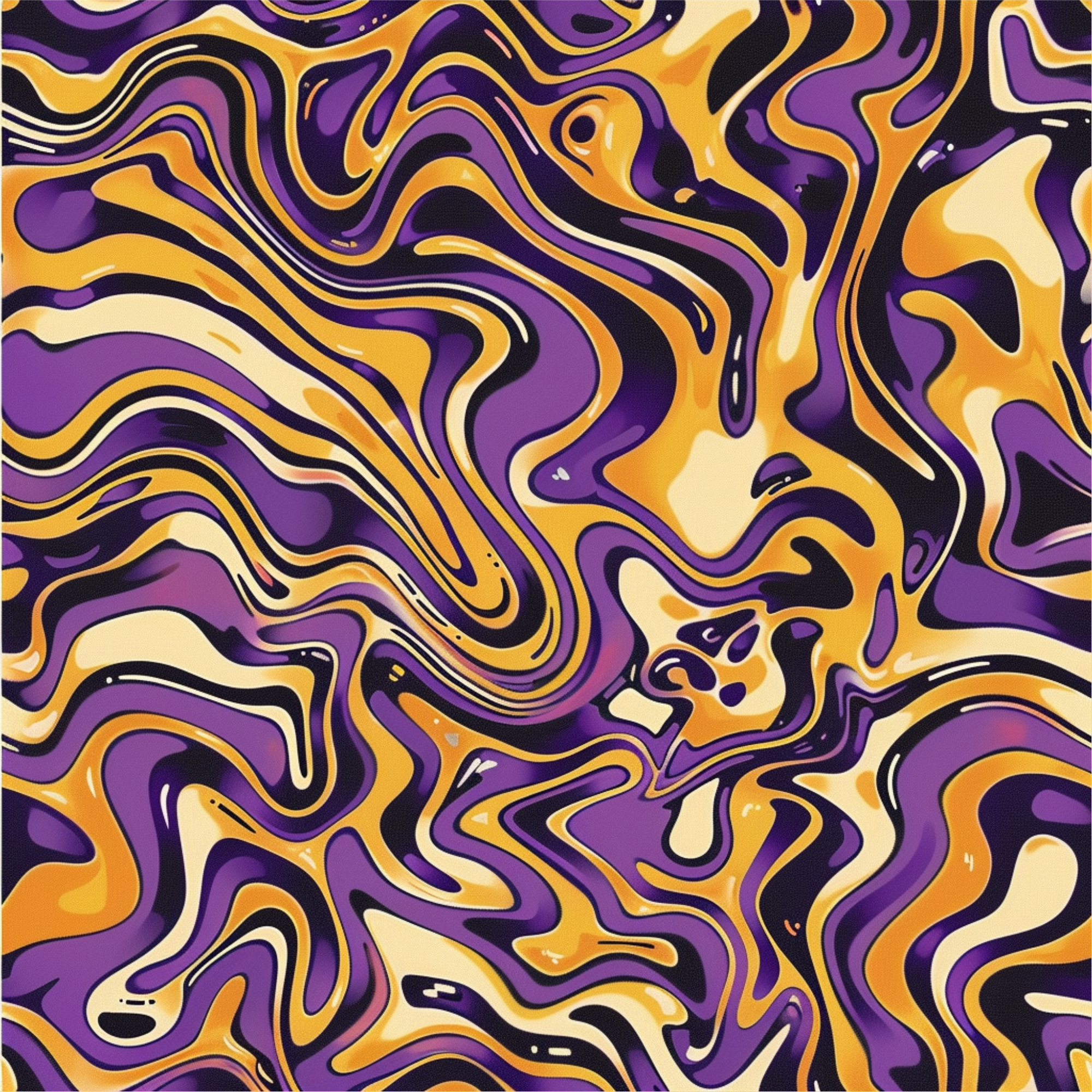 Purple & Gold Lake Show Men’s high top canvas shoes