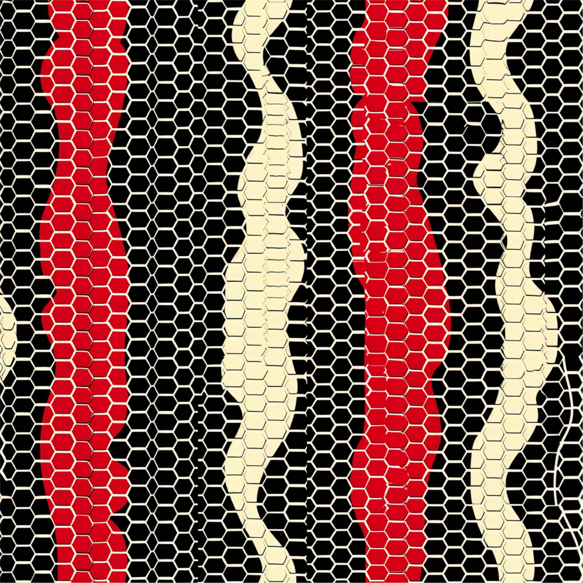 Snake Skin - Portland Basketball Inspired - Red Black and White Women’s high top canvas shoes