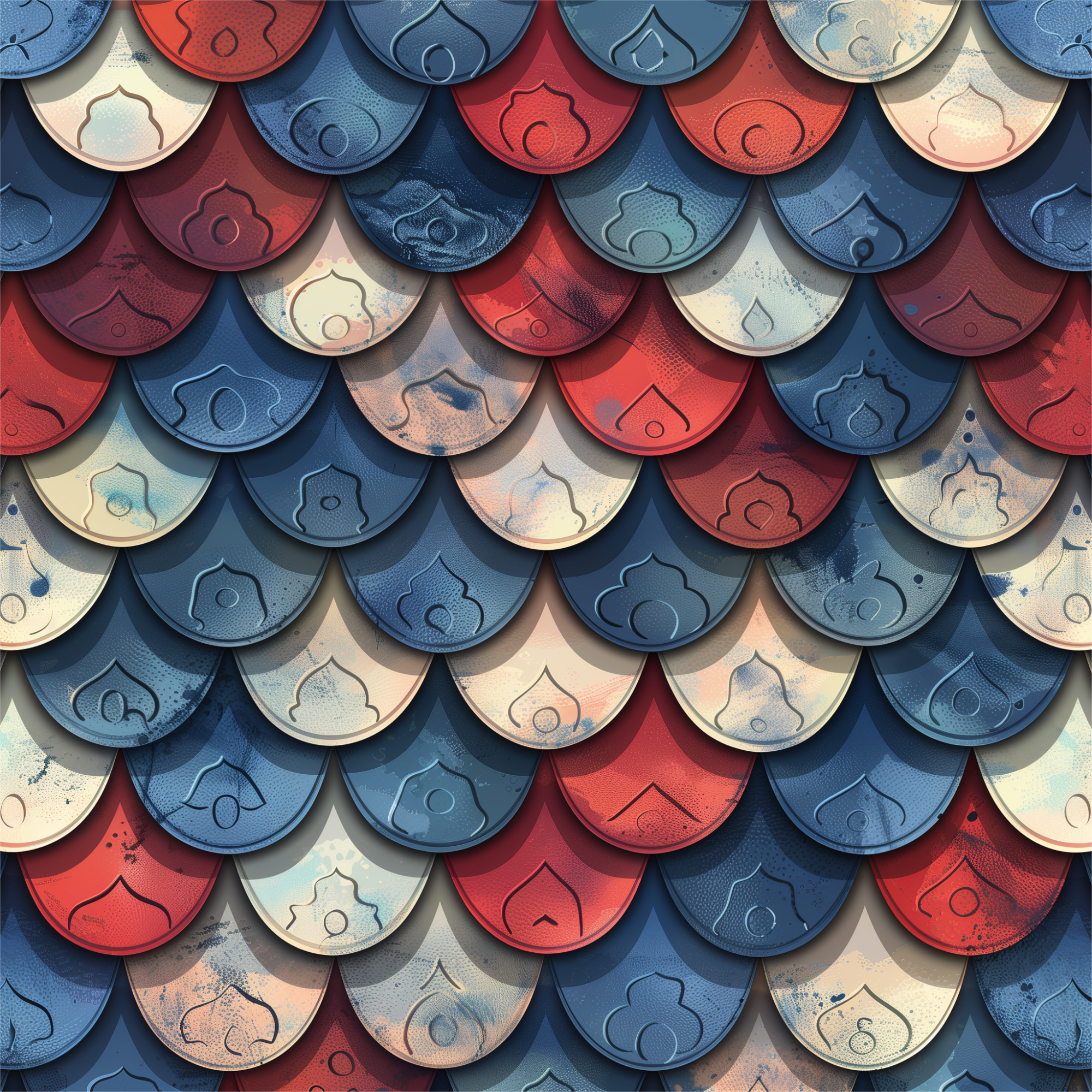 Red White & Blue Snake Skin Women’s high top canvas shoes