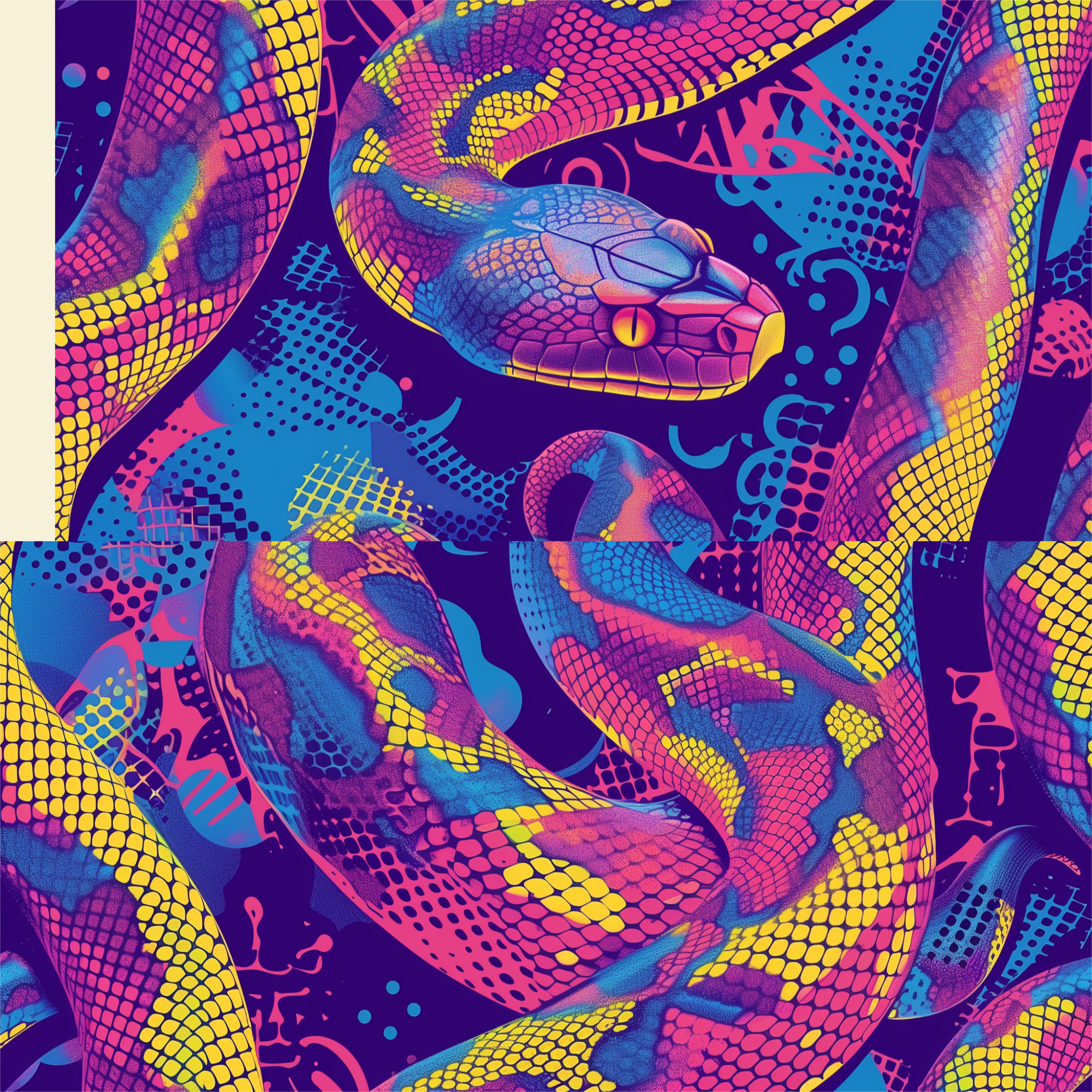 Candy Paint Snake Skin Women’s high top canvas shoes