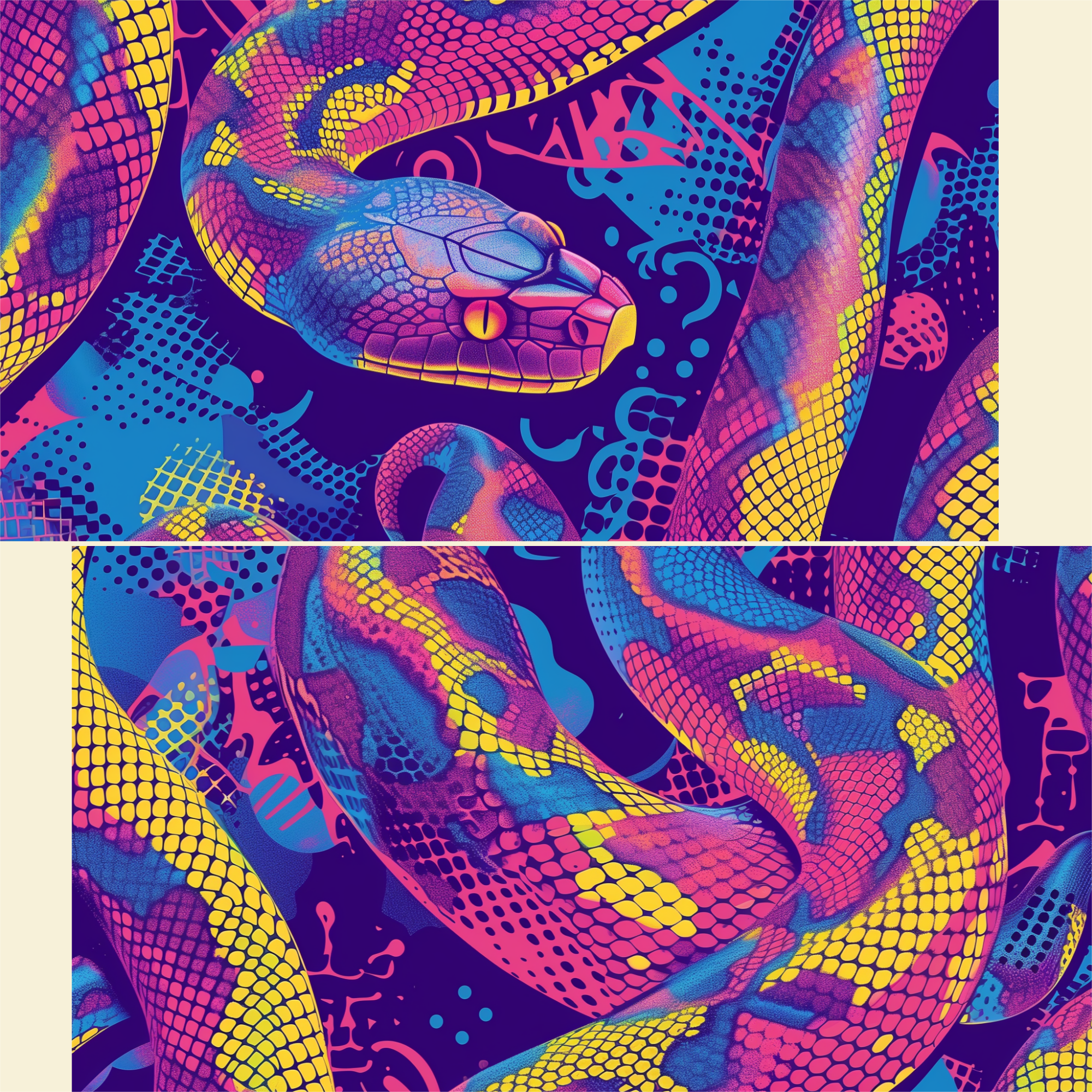 Candy Paint Snake Skin Women’s high top canvas shoes