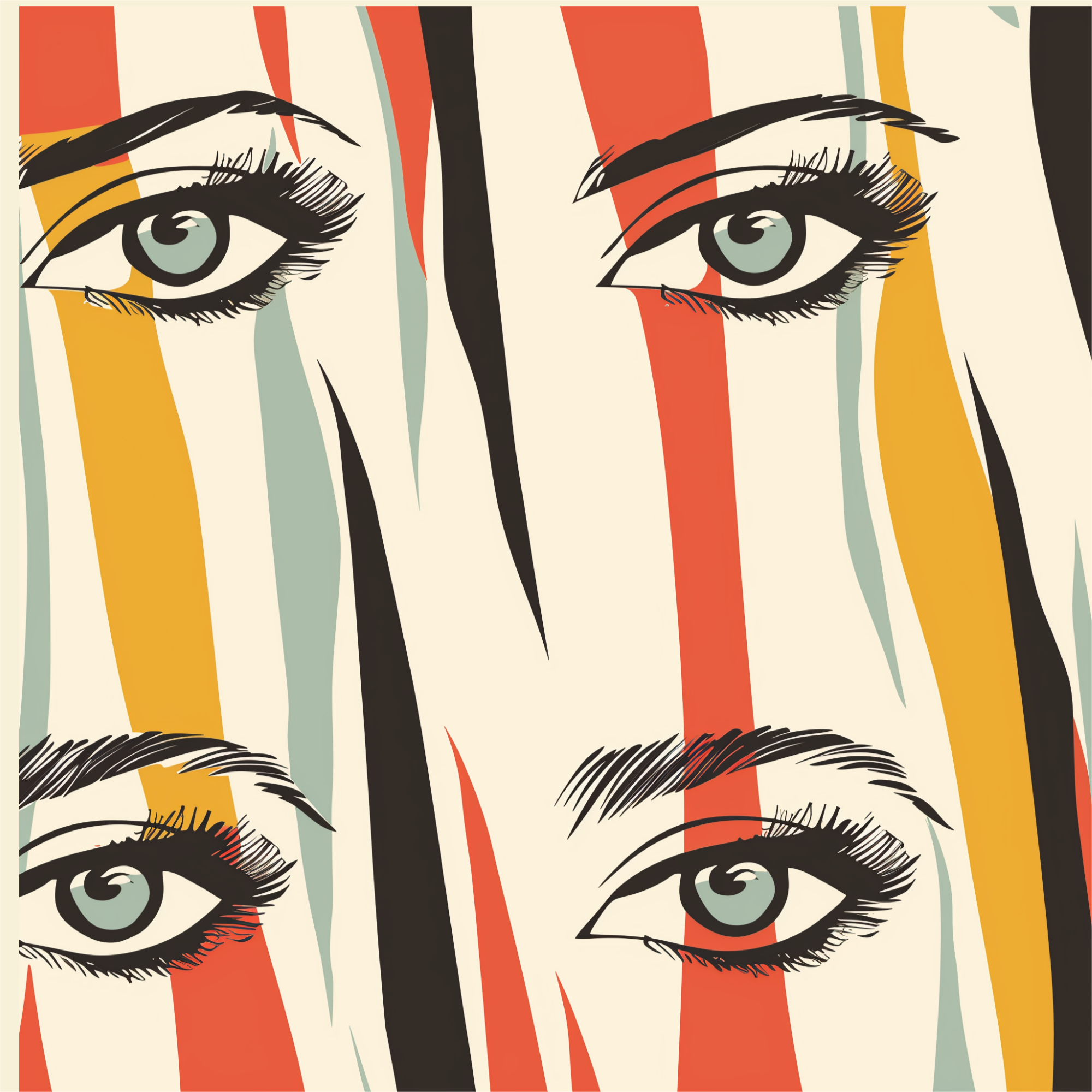 Eyelash Zebras Women’s high top canvas shoes