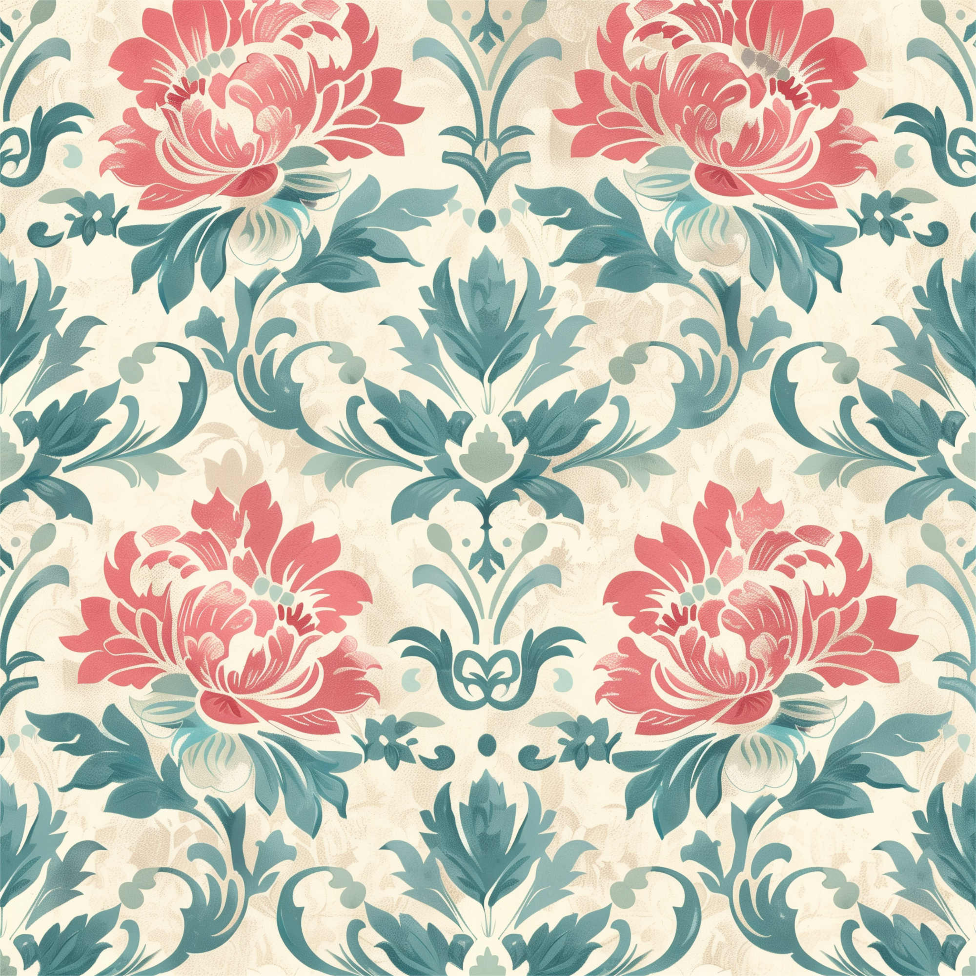 Red Green & Cream Florals Women’s high top canvas shoes