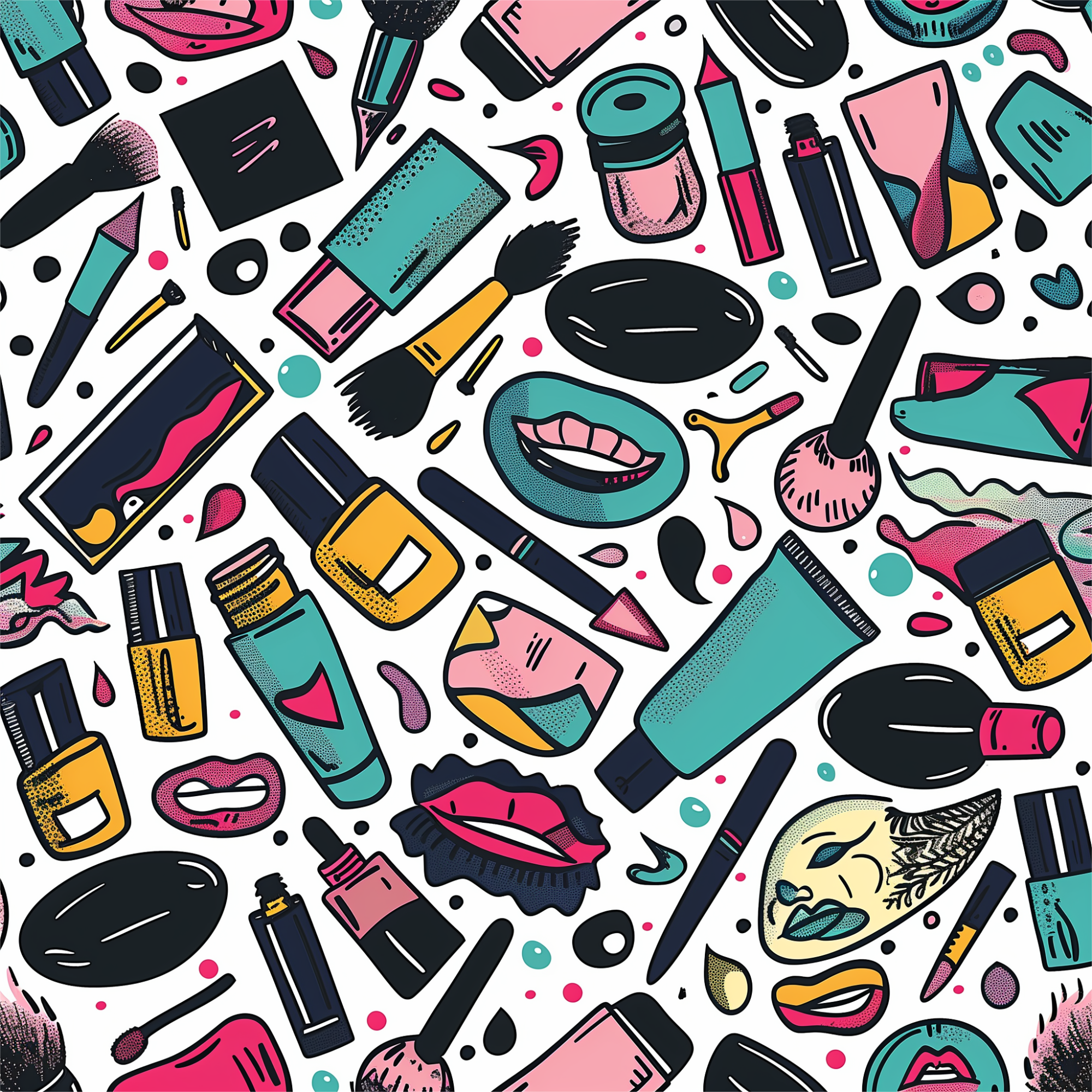 White & Green Make up Men’s high top canvas shoes