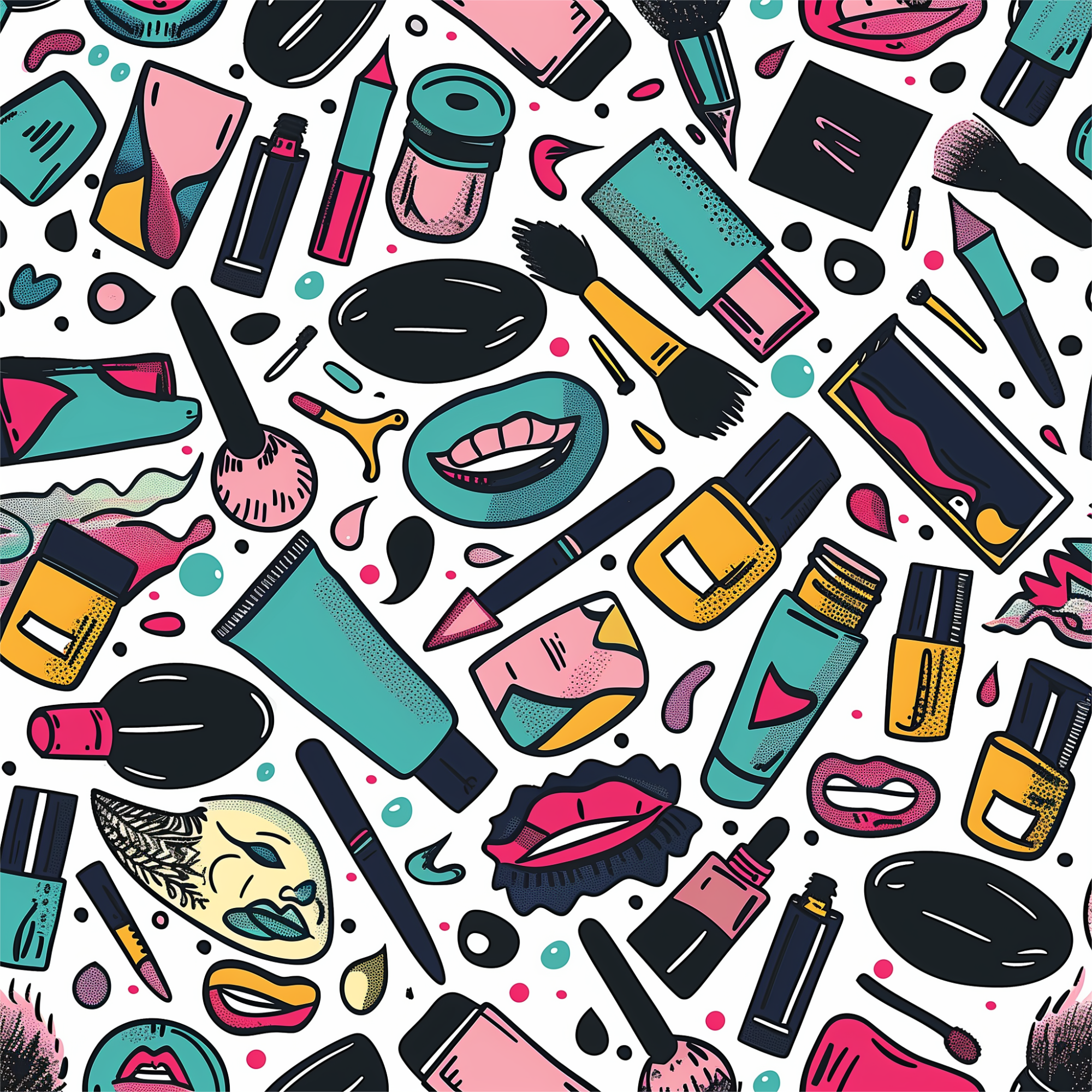 White & Green Make up Men’s high top canvas shoes