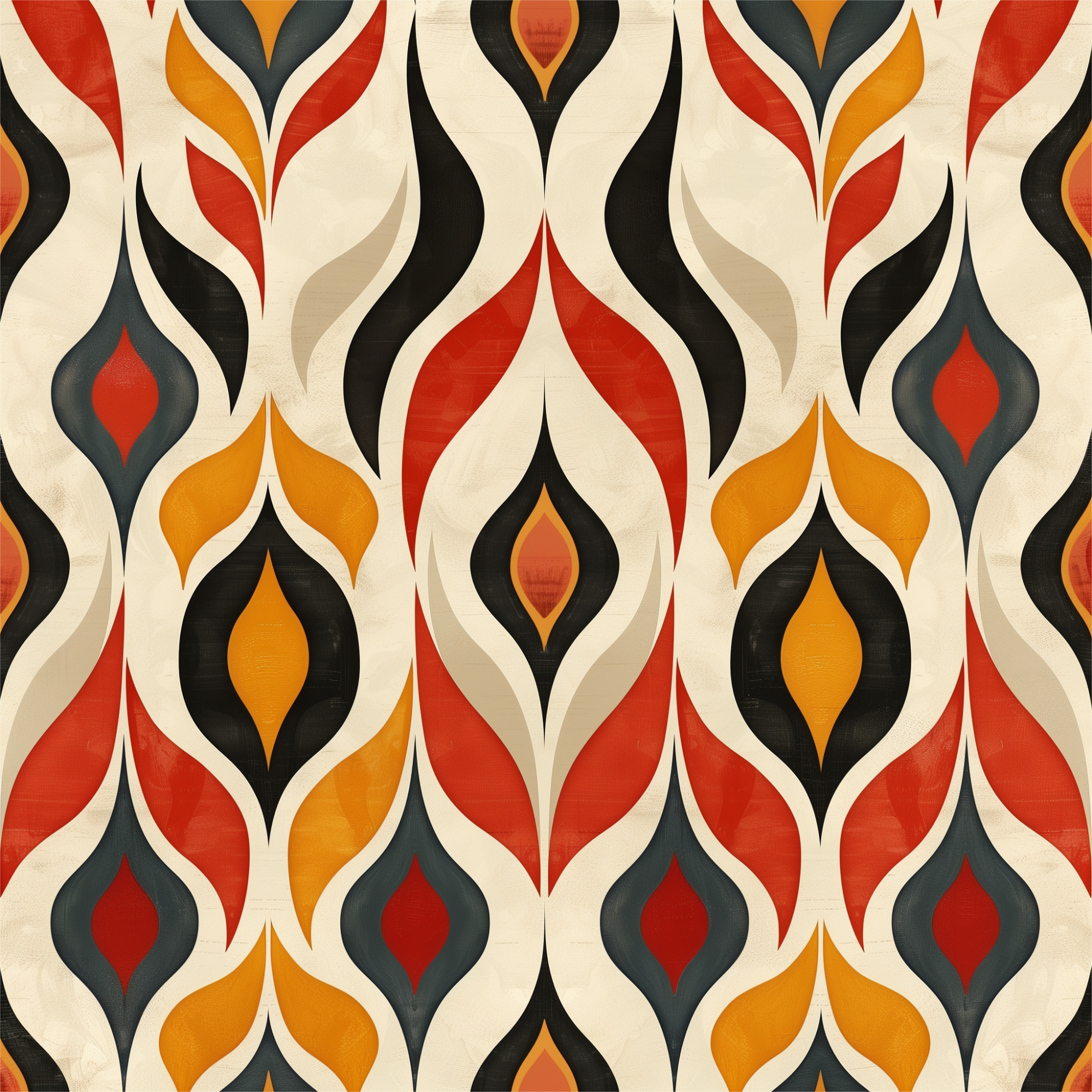 Red Blue Orange Florals Women’s high top canvas shoes