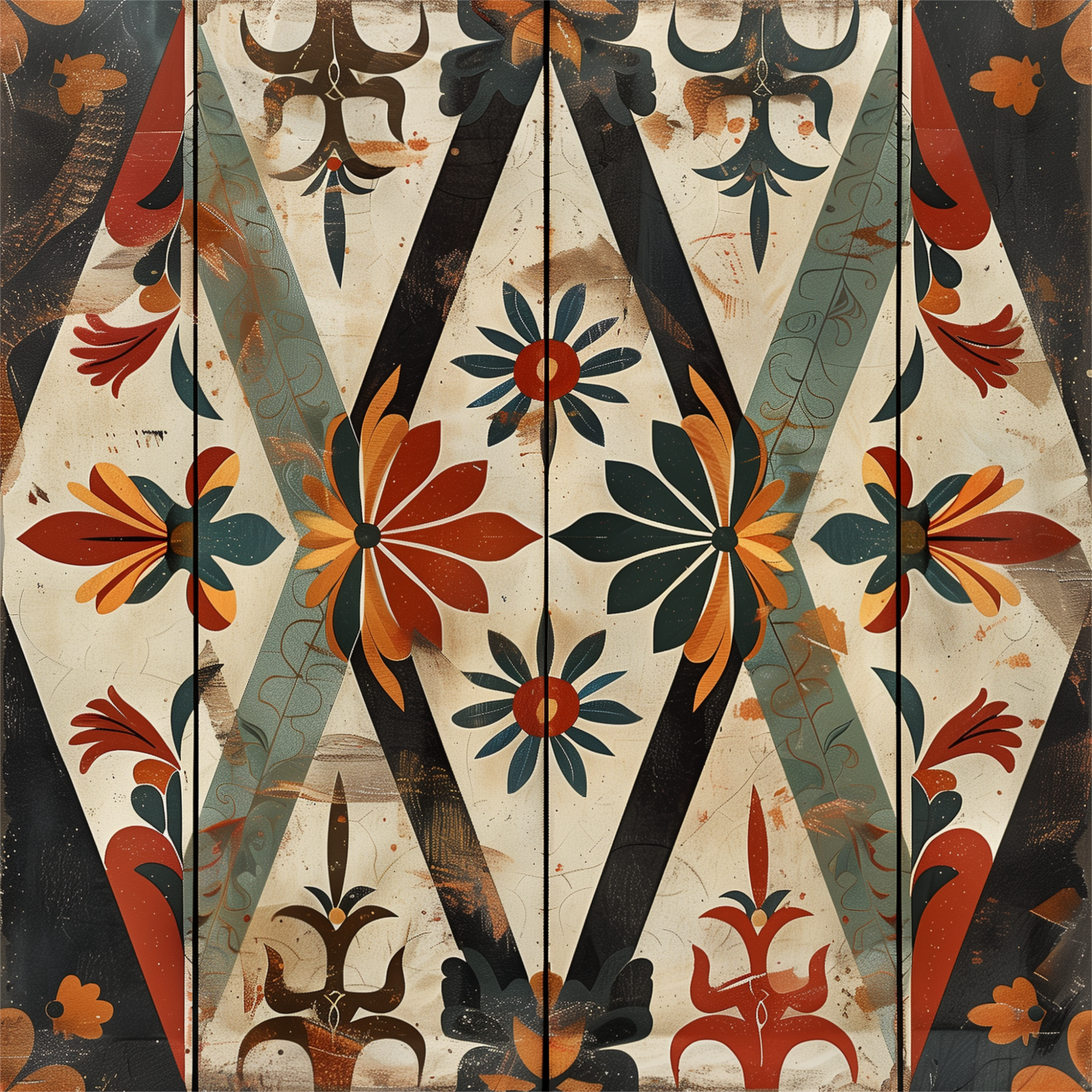 Backgammon Florals Women’s high top canvas shoes