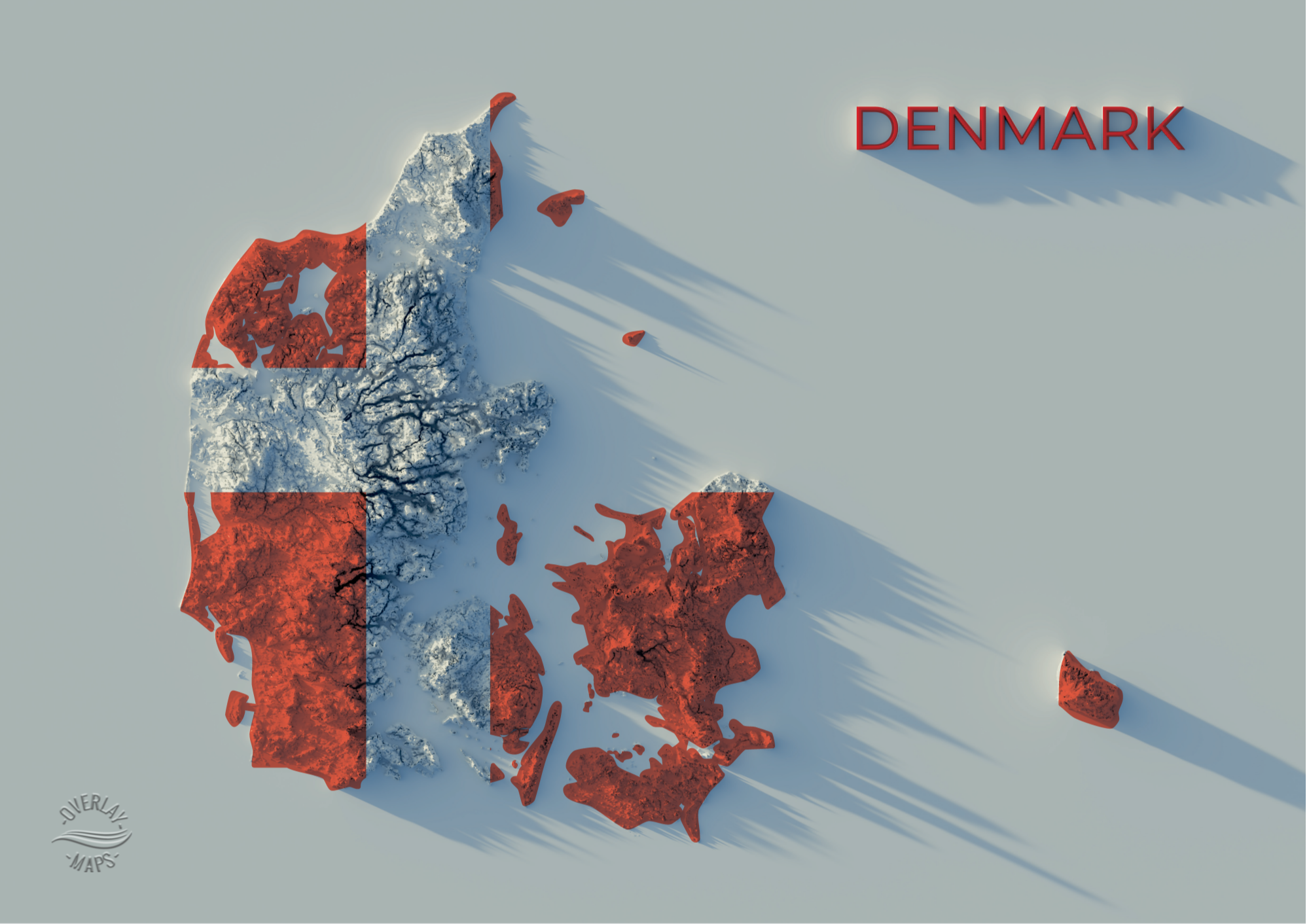 Denmark Map Poster view 2