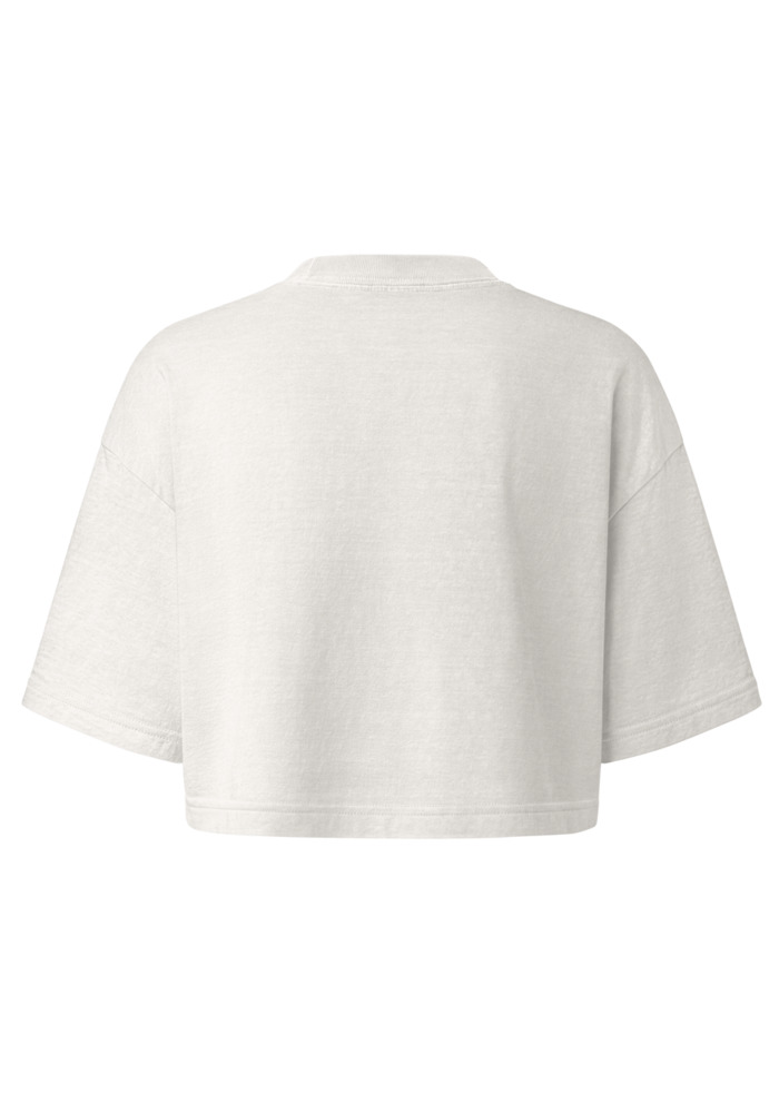 Women’s garment dye cropped tee / Vintage White / S