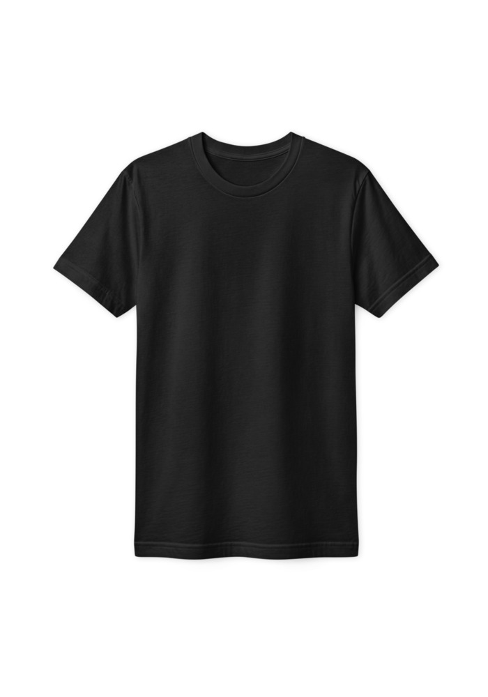 Black Fine Jersey Tee blank