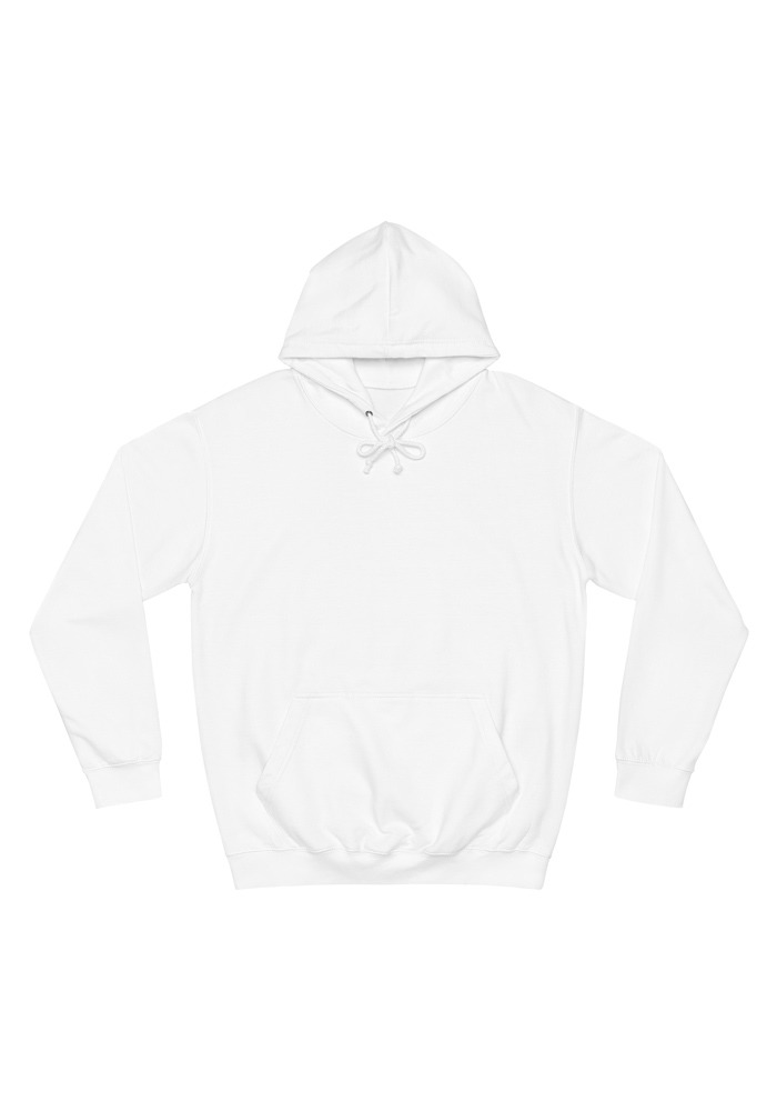 Unisex College Hoodie in Arctic White
