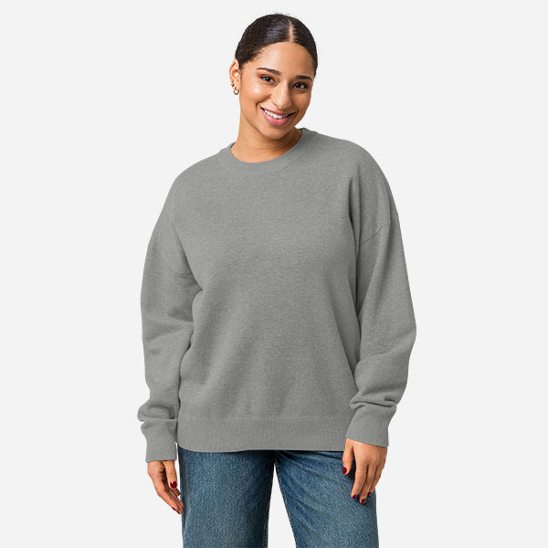 Unisex Relaxed Fit Knitted Crew Neck Sweater
