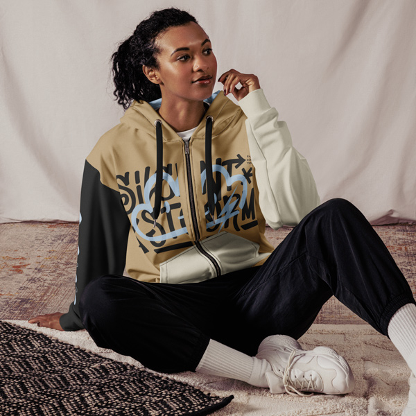 All-Over Print Recycled Unisex Zip Hoodie