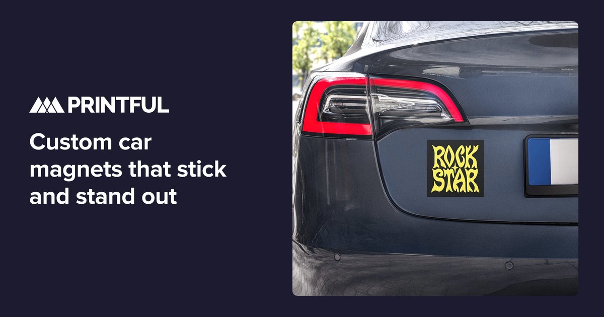 Custom car magnets for branding or personal use | Printful