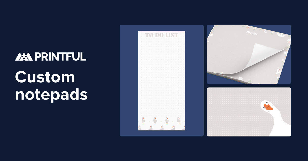 Custom notepads: Design, print, and sell online | Printful
