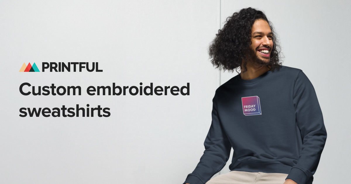 Embroidered sweatshirts on sale