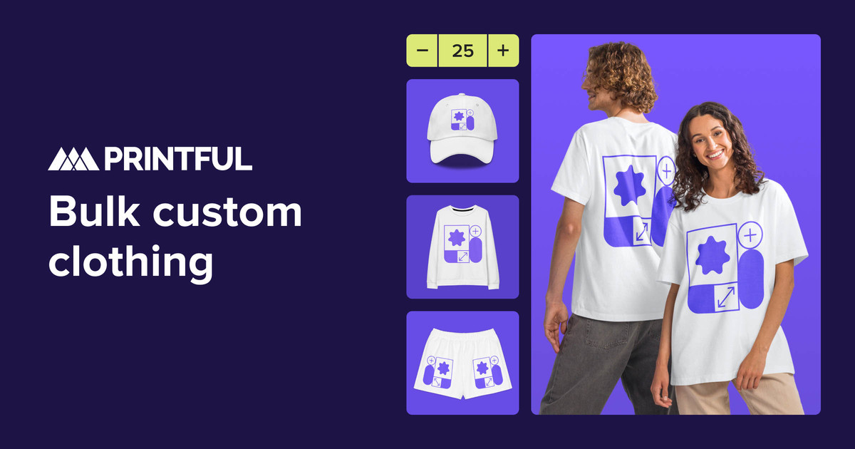 Bulk custom clothing, worldwide shipping | Printful