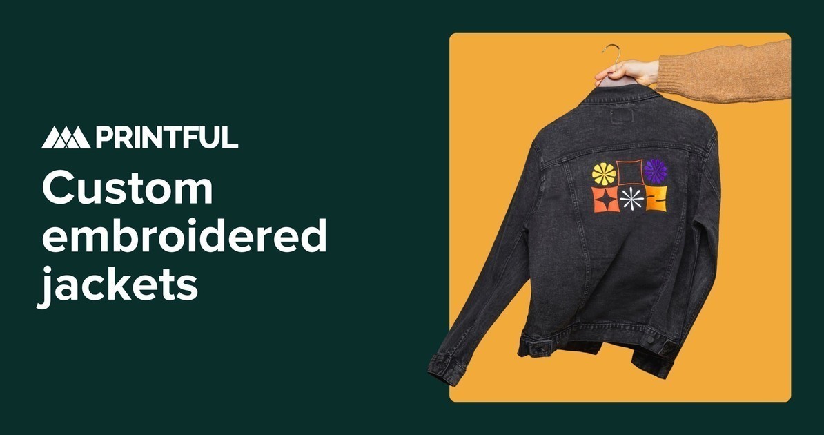 Design custom embroidered jackets online | Printful
