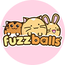 a round logo with cats and rabbits