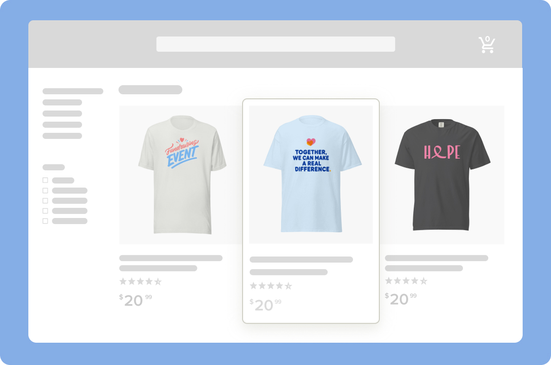 Sell t-shirts with no inventory