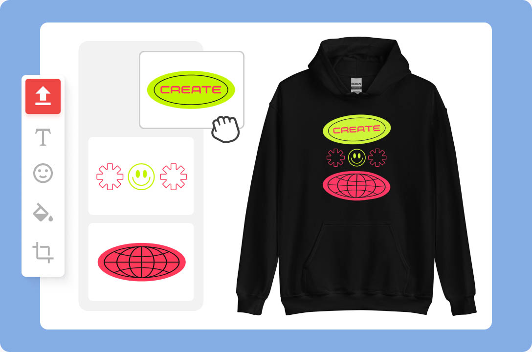 a black hoodie with a logo on it