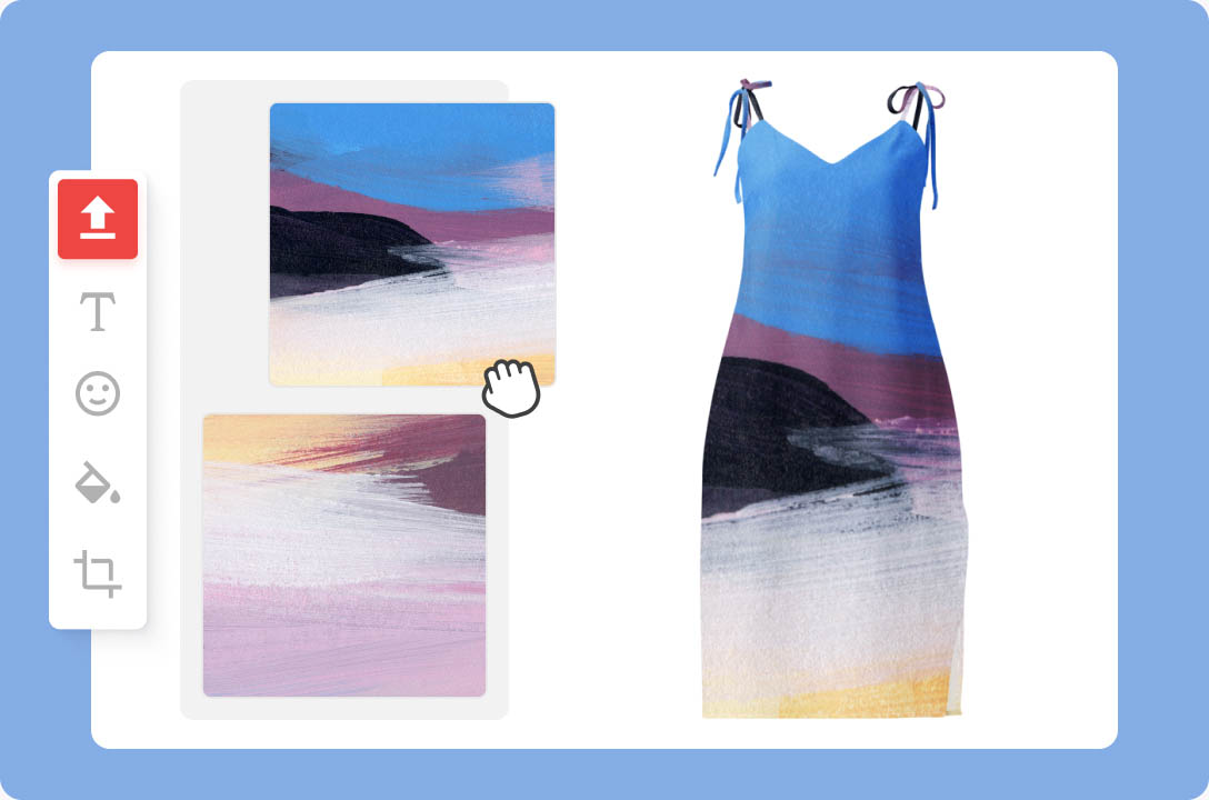 a dress with a painting on it