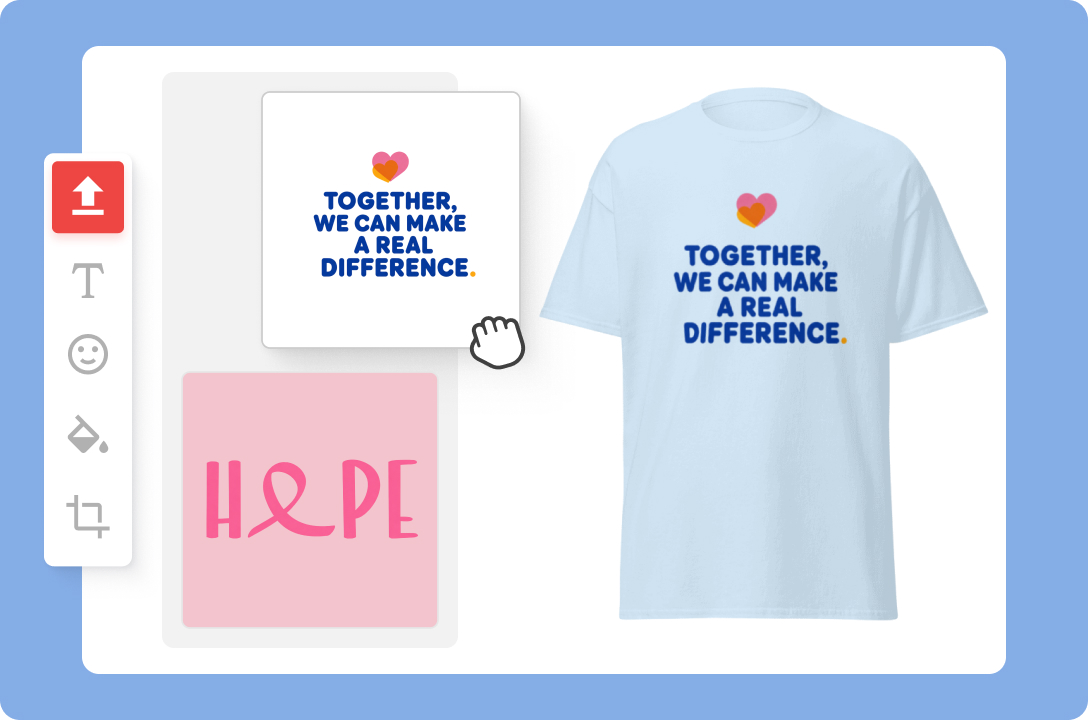 Custom t-shirts for a non-profit campaign