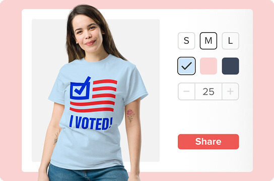 a woman wearing a t-shirt