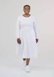 All-Over Print Long Sleeve Midi Dress | Printful