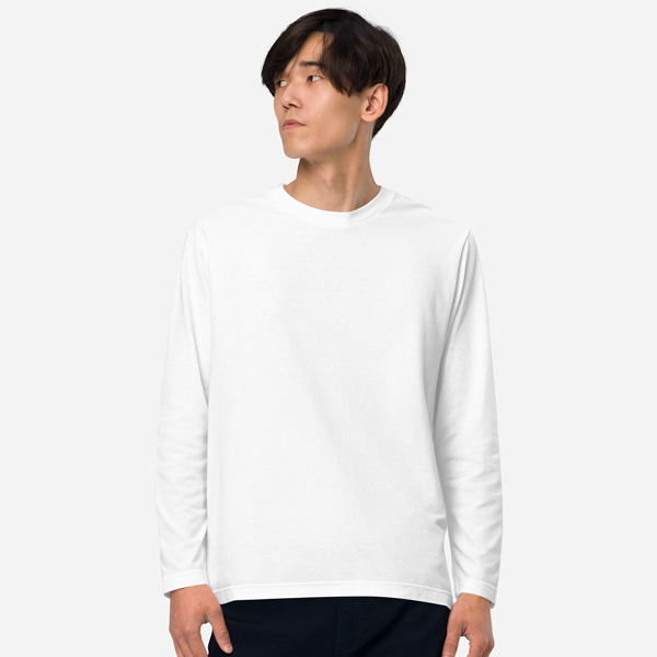 定番ロングTシャツ（袖口リブなし）の商品写真