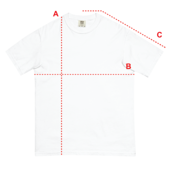 Inperil White/Green Handprint Tee measurements