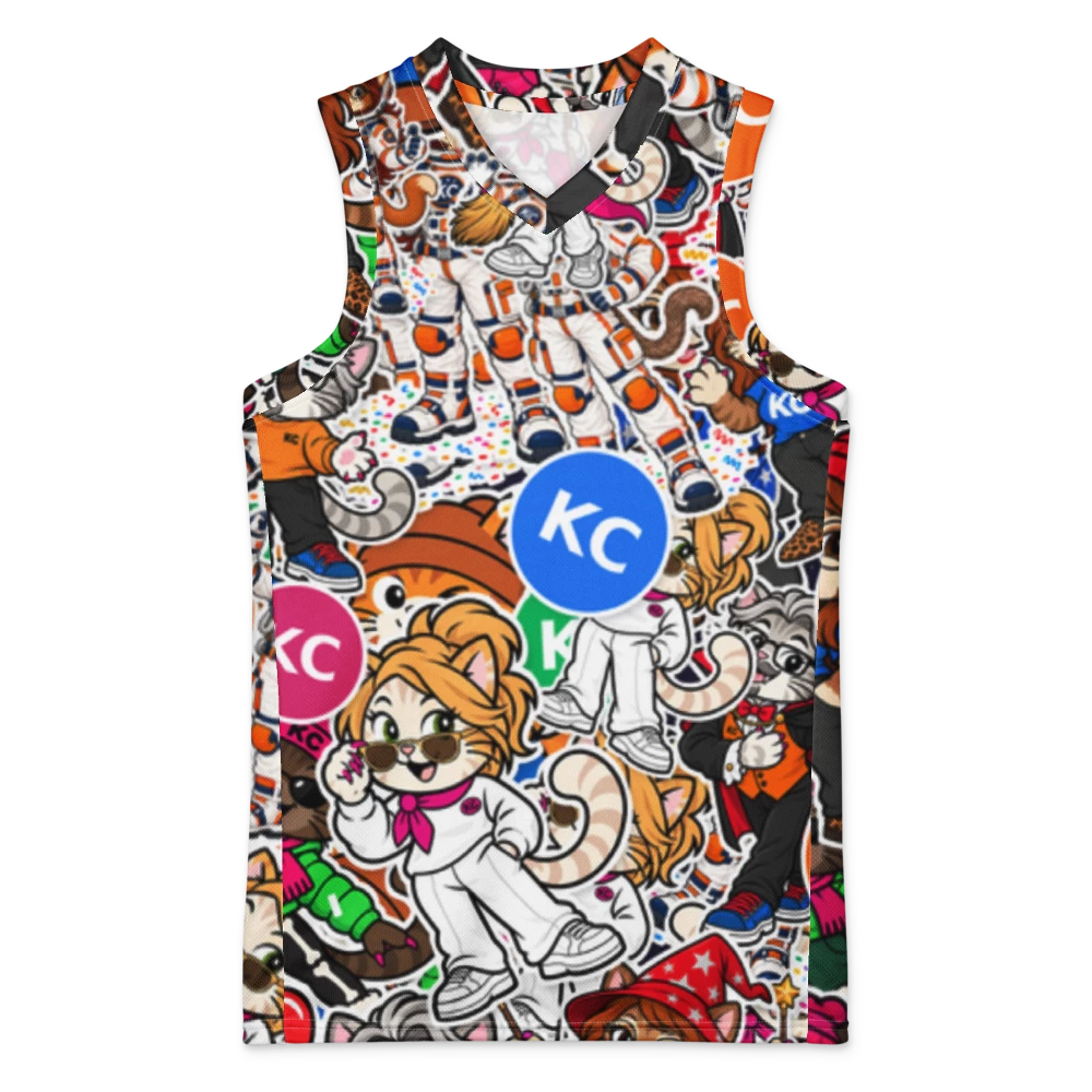 KC sticker bomb kids basketball jersey