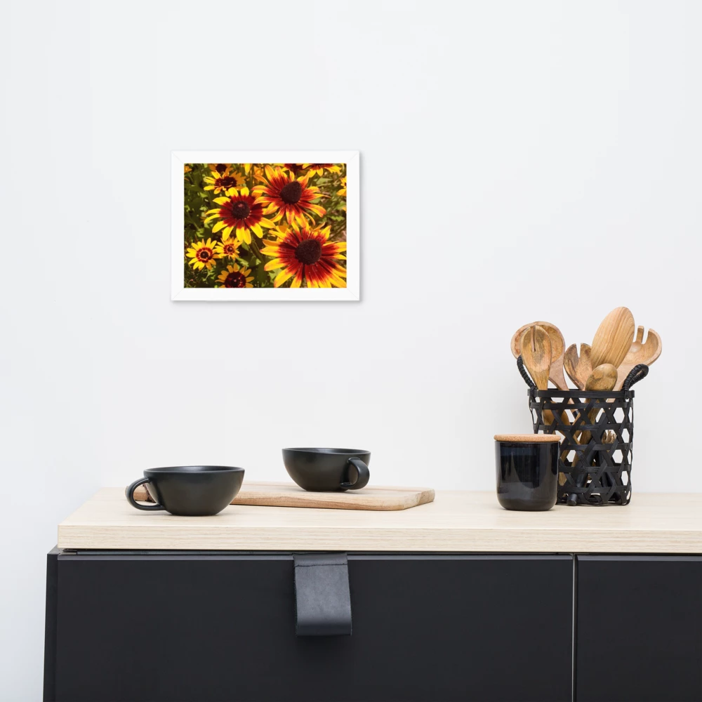 The Suns Flowers - Framed photo paper poster