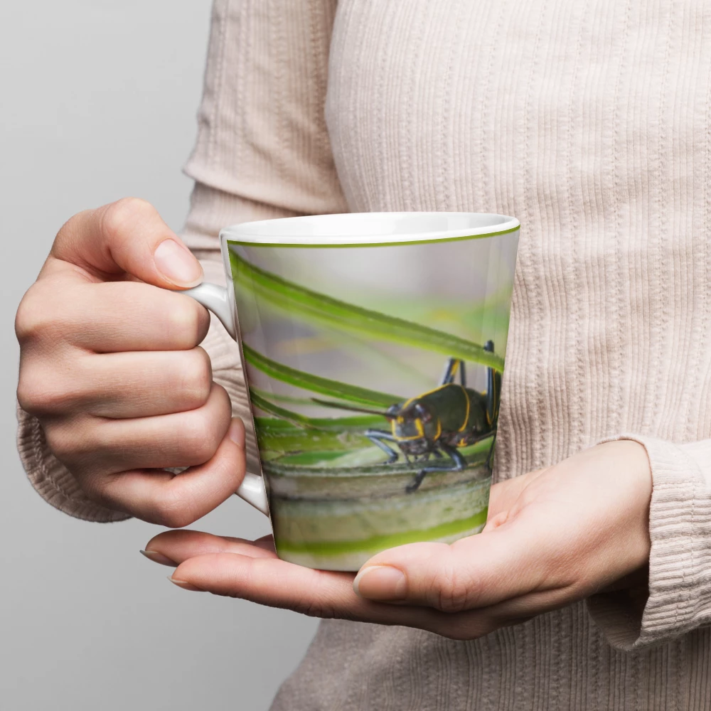 Lined Up Hoppers - Latte mug