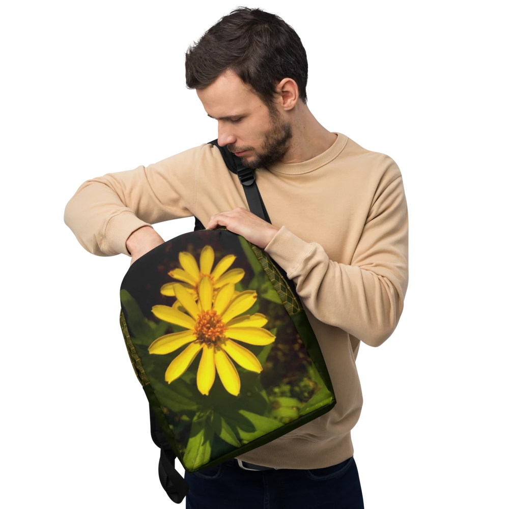 Centered Yellow Petal - Minimalist Backpack