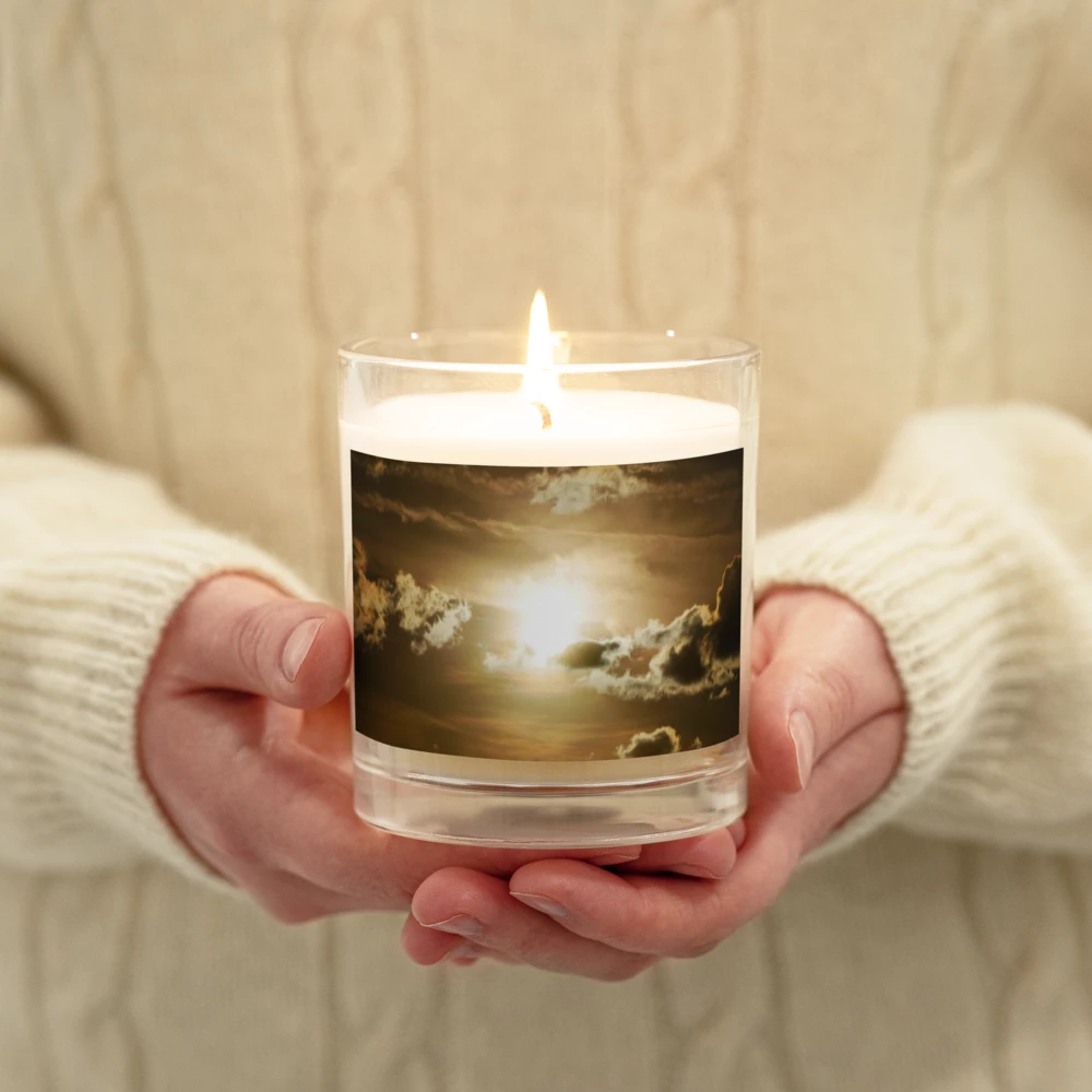 Golden Rise - Glass jar soy wax candle