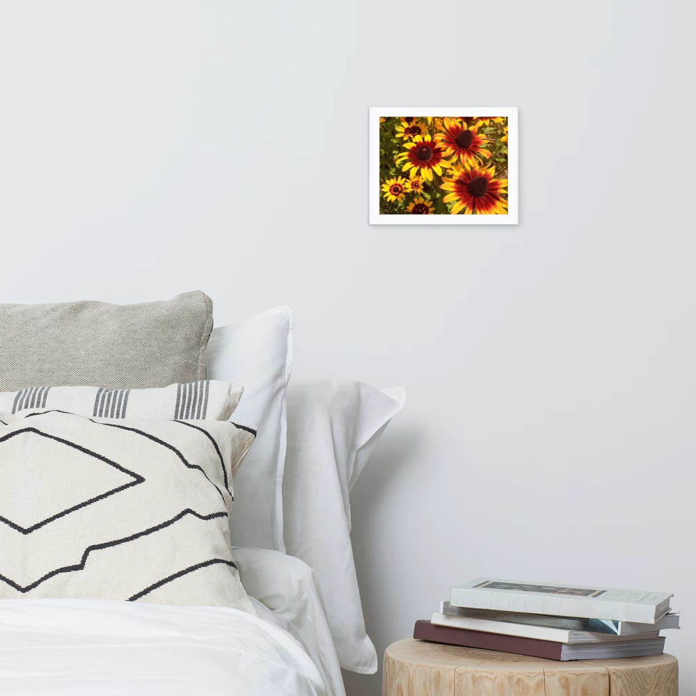 The Suns Flowers - Framed photo paper poster